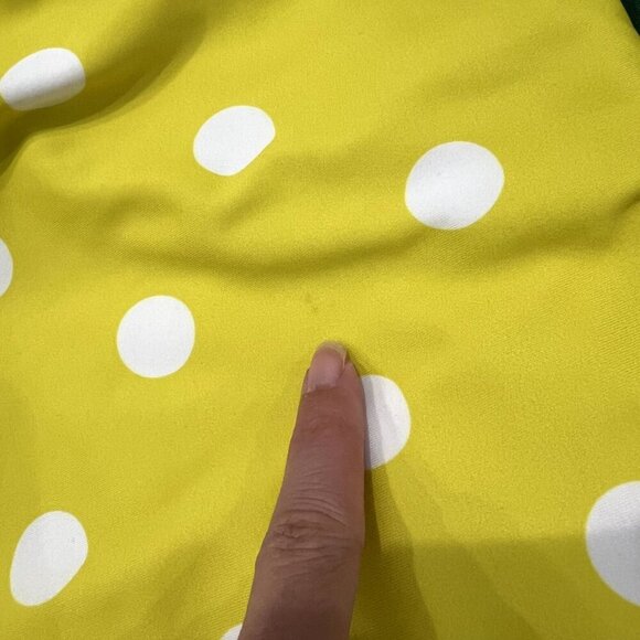 Mikoh Womens XL Lana Yellow Polka Dot Strapless Tie Front One Piece Swimsuit - Picture 7 of 7